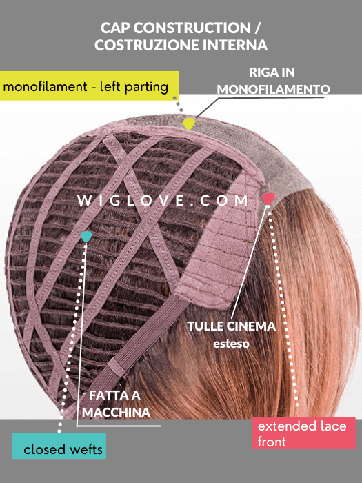 STELLA MONO PART I Pronta Consegna 24/48 ore - Wig Love - Parrucca SinteticaDark Chocolate Mix