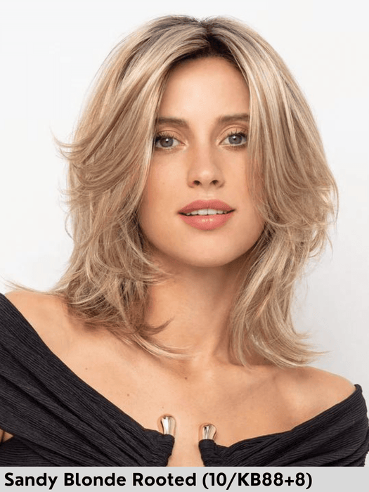 SUN MORA LACE - attaccatura naturale - Wig Love - Parrucca SinteticaSandy Blond Rooted 10/KB88+8