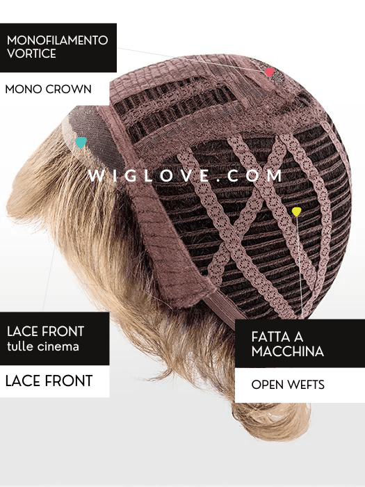 SUN MORA LACE - attaccatura naturale - Wig Love - Parrucca SinteticaSandy Blond Rooted 10/KB88+8