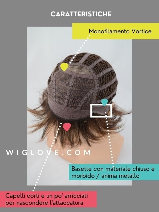 SUPER LIZZY - Taglie S/M/L - monofilamento vortice - Wig Love - Parrucca SinteticaM