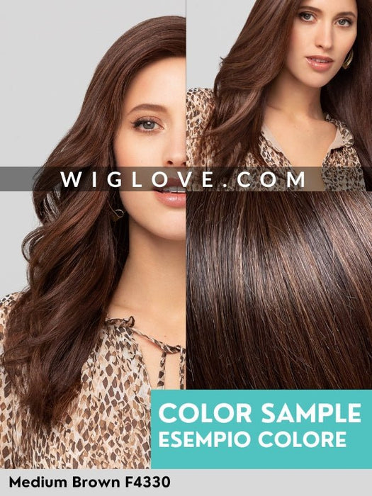 SUPREME LADY - capelli misti - 100% fatta a mano, silicone antiscivolo - Wig Love - Parrucca Capelli MistiDark Brown 4/6