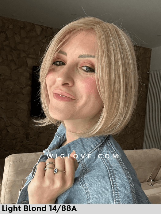 SUPREME LADY - capelli misti - 100% fatta a mano, silicone antiscivolo - Wig Love - Parrucca Capelli MistiLight Blond 14/88A