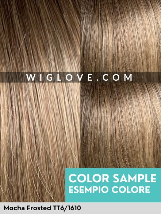 SUPREME LONG - capelli misti - 100% fatta a mano, silicone antiscivolo - Wig Love - Parrucca Capelli MistiMocha Frosted TT6/1610