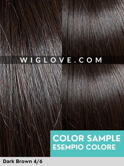 SUPREME PAGE LONG - capelli misti - 100% fatta a mano, silicone antiscivolo - Wig Love - Parrucca Capelli MistiDark Brown 4/6