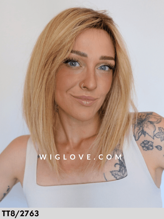 SUPREME PAGE LONG - capelli misti - 100% fatta a mano, silicone antiscivolo - Wig Love - Parrucca Capelli MistiSparkling Champagne TT8/2763