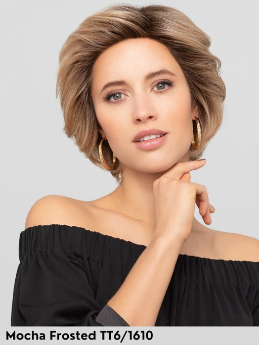 SUPREME SHORT - capelli misti - 100% fatta a mano, silicone antiscivolo - Wig Love - Parrucca Capelli MistiMocha Frosted TT6/1610
