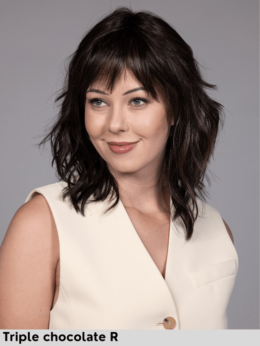 SYDNEY - riga centrale, attaccatura naturale - Wig Love - Parrucca SinteticaTriple Chocolate Rooted