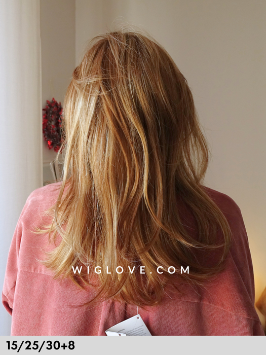 sympathy mono lace deluxe gisela mayer parrucca lunga scalata in fibra sintetica tradizionale piega liscia 100% fatta a mano poliuretano lacefront riga libera monofilamento