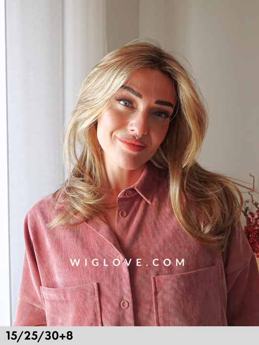 sympathy mono lace deluxe gisela mayer parrucca lunga scalata in fibra sintetica tradizionale piega liscia 100% fatta a mano poliuretano lacefront riga libera monofilamento