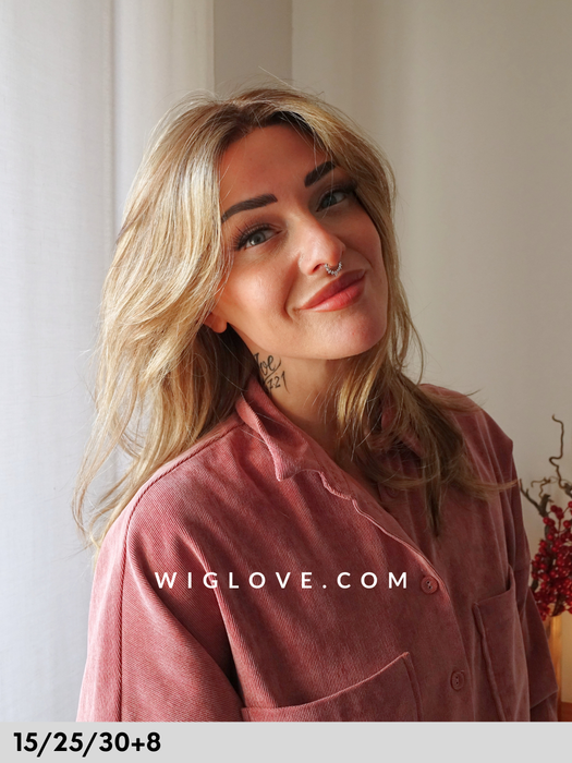 sympathy mono lace deluxe gisela mayer parrucca lunga scalata in fibra sintetica tradizionale piega liscia 100% fatta a mano poliuretano lacefront riga libera monofilamento