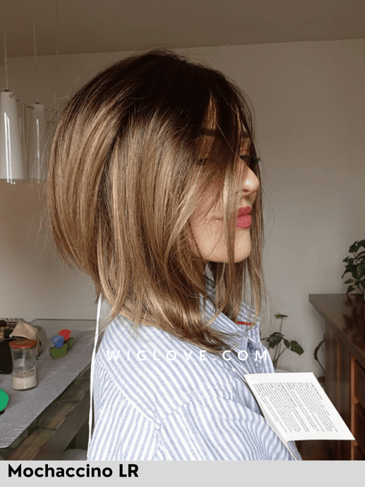 taylor parrucca sintetica noriko caschetto lungo asimmetrico volume medio piega liscia noriko attaccatura naturale lacefront riga sinistra