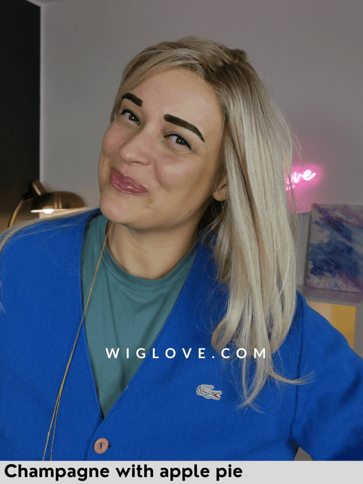 tea leaf layer belle tress parrucca lunga e scalata piega liscia piastrabile fibre sintetiche termoresistenti lacefront attaccatura naturale riga libera poliuretano retro chiuso 100% fatta a mano