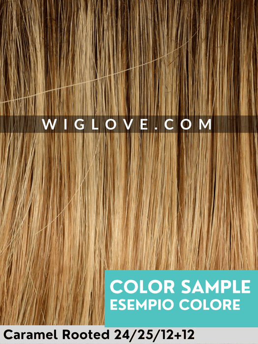 TECHNO JANE - riga libera, attaccatura naturale - Wig Love - Parrucca SinteticaCaramel Rooted 24/25/12+12