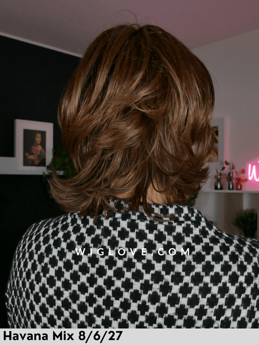 techno jane gisela mayer parrucca corta e scalata piastrabile fibra termoresistente attaccatura naturale riga libera lacefront monofilamento