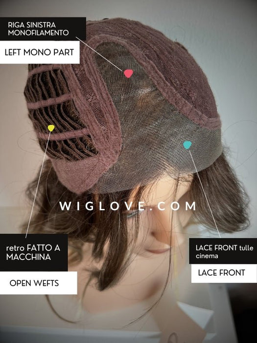 TIRAMISU - attaccatura naturale, riga sinistra - Wig Love - Parrucca Sintetica14/16