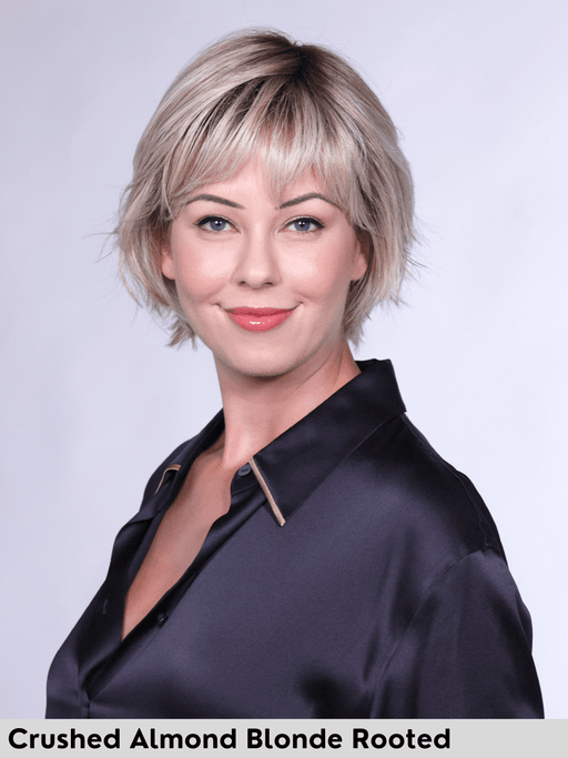 toledo di belle tress parrucca a caschetto e scalata piega liscia piastrabile fibre sintetiche termoresistenti lacefront attaccatura naturale riga sinistra.