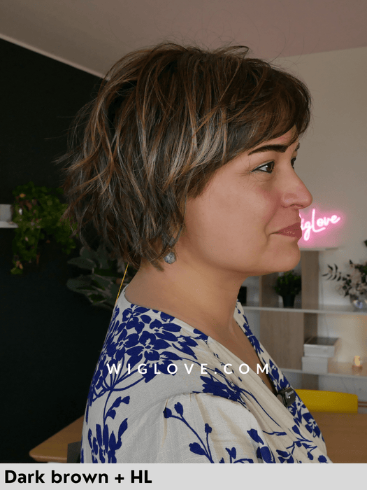 toledo belle tress parrucca sintetica piastrabile corta con frangetta lacefront riga sinistra city collection
