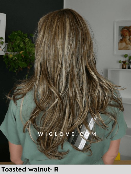 TORY - 100% fatta a mano, attaccatura estesa, antiscivolo - Wig Love - Parrucca SinteticaToasted Walnut R