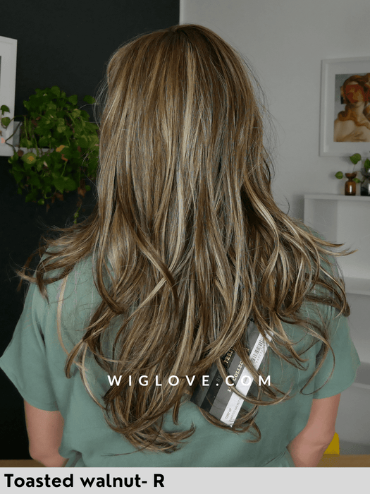 TORY - 100% fatta a mano, attaccatura estesa, antiscivolo - Wig Love - Parrucca SinteticaToasted Walnut R