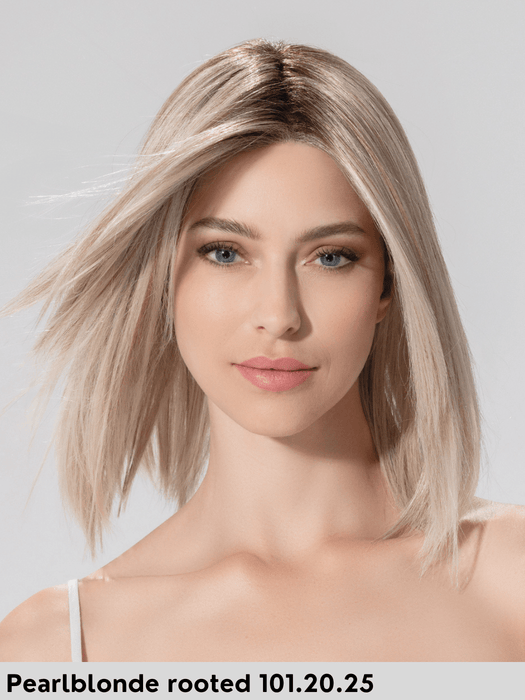 TREASURE SOFT - attaccatura naturale, riga centrale, doppio monofilamento, fatta a mano - Wig Love - Parrucca SinteticaPearl Blonde Rooted