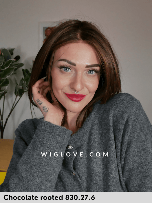 treasure soft ellen wille parrucca dispositivo medico fibra sintetica termoresistente fatta a mano lacefront riga centrale doppio monofilamento taglia M piega liscia long bob