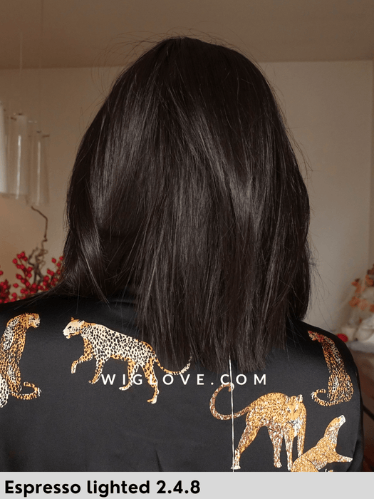 treasure soft ellen wille parrucca dispositivo medico fibra sintetica termoresistente fatta a mano lacefront riga centrale doppio monofilamento taglia M piega liscia long bob