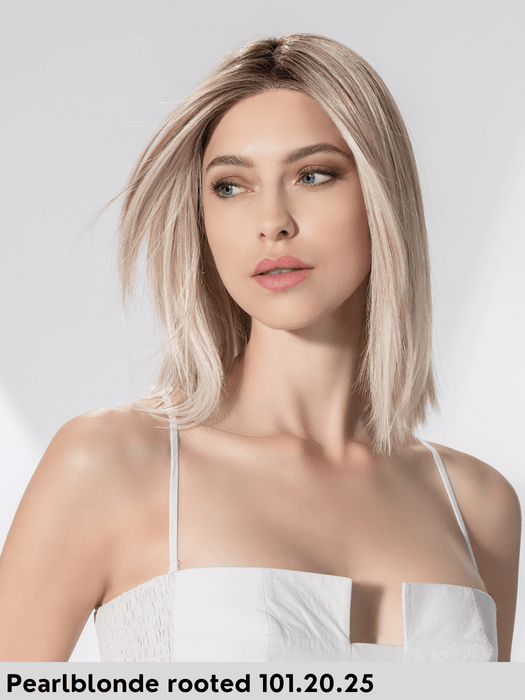 TREASURE SOFT - attaccatura naturale, riga centrale, doppio monofilamento, fatta a mano - Wig Love - Parrucca SinteticaPearl Blonde Rooted