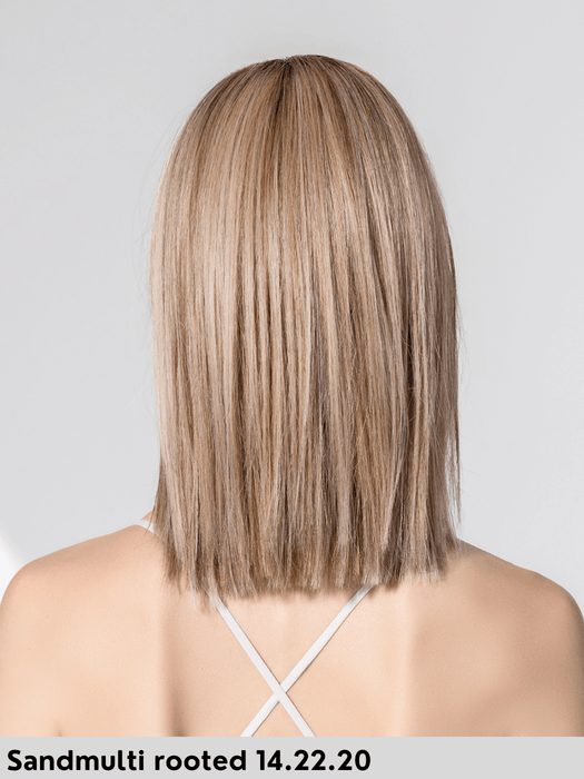 TREASURE SOFT - attaccatura naturale, riga centrale, doppio monofilamento, fatta a mano - Wig Love - Parrucca SinteticaSand Multi Rooted