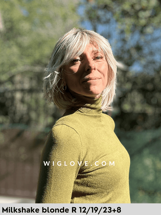 tribeca belle tressparrucca alle spalle con frangetta riga centrale lacefront attaccatura naturale fibra sintetica termoresistente piastrabile piega liscia 