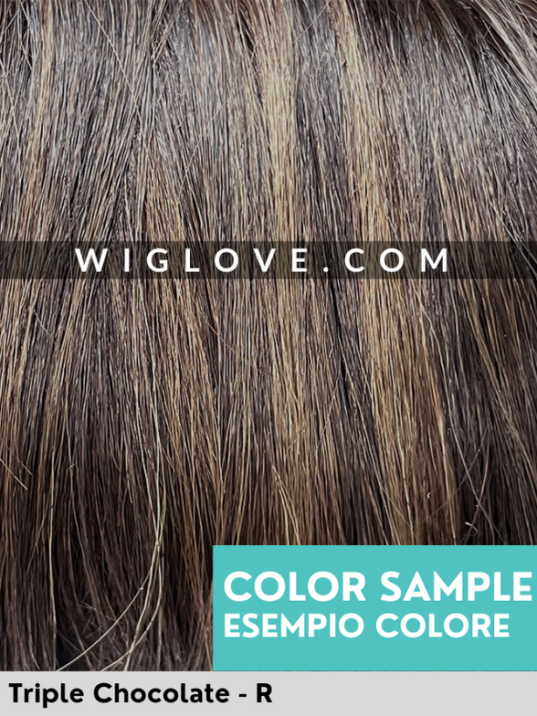 Perruque Femme Zelinda 627c – Semi-longue, Couleur Chocolat Mêché Cuivré, Synthétique – Neuf Avec étiquettes