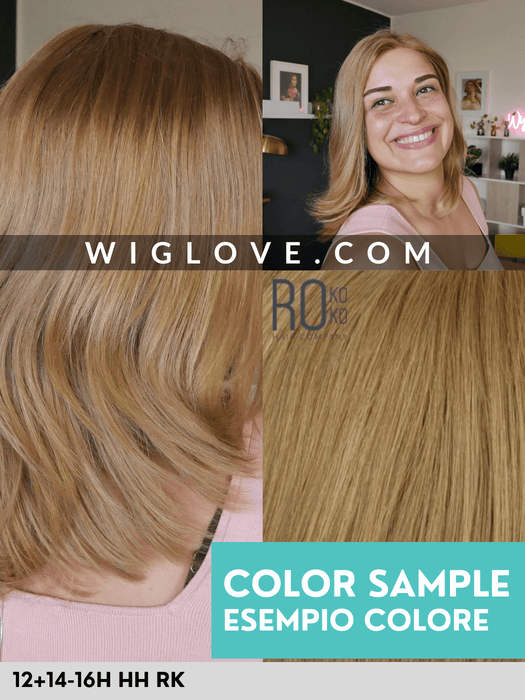 TULZA - 100% Capelli Naturali, Europa Orientale, Attaccatura Naturale, Doppio Monofilamento - Wig Love - Parrucca Capelli Veri12+14 - 16H HH RK