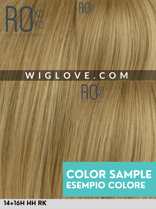 TULZA - 100% Capelli Naturali, Europa Orientale, Attaccatura Naturale, Doppio Monofilamento - Wig Love - Parrucca Capelli Veri14+16H HH RK