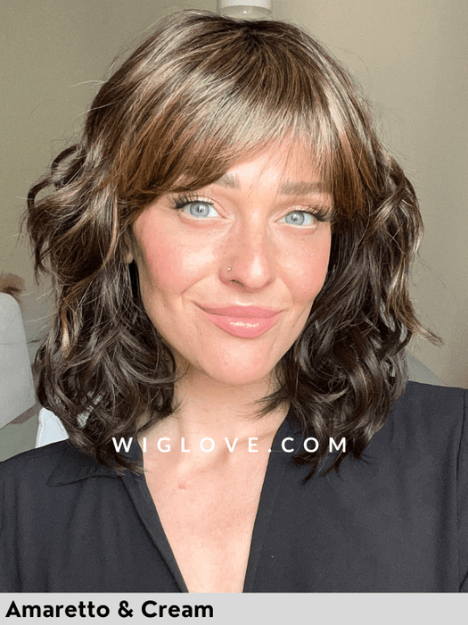 VISION ROCK - monofilamento al vortice - Wig Love - Parrucca SinteticaAmaretto and Cream 8/16+2