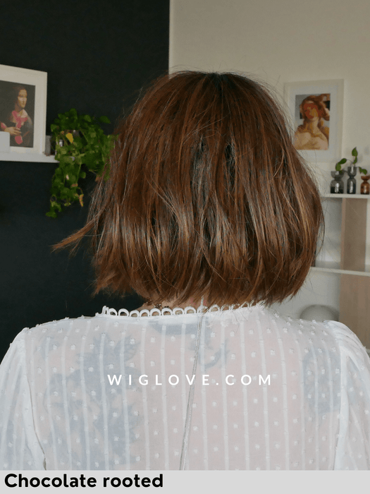 VIVI MONO PART - riga centrale, attaccatura naturale - Wig Love - Parrucca SinteticaEspresso Rooted