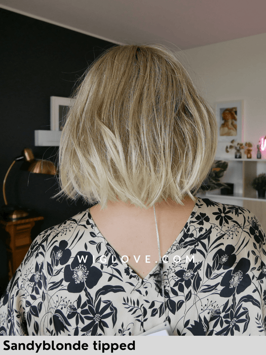 VIVI MONO PART - riga centrale, attaccatura naturale - Wig Love - Parrucca SinteticaTobacco Rooted