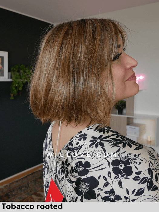 VIVI MONO PART - riga centrale, attaccatura naturale - Wig Love - Parrucca SinteticaTobacco Rooted