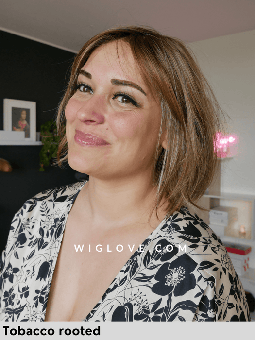 VIVI MONO PART - riga centrale, attaccatura naturale - Wig Love - Parrucca SinteticaTobacco Rooted