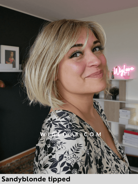 VIVI MONO PART - riga centrale, attaccatura naturale - Wig Love - Parrucca SinteticaTobacco Rooted