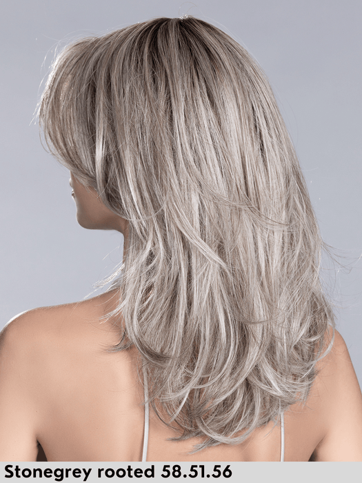VOICE MONO - attaccatura naturale, riga libera - Wig Love - Parrucca SinteticaStone Grey Rooted