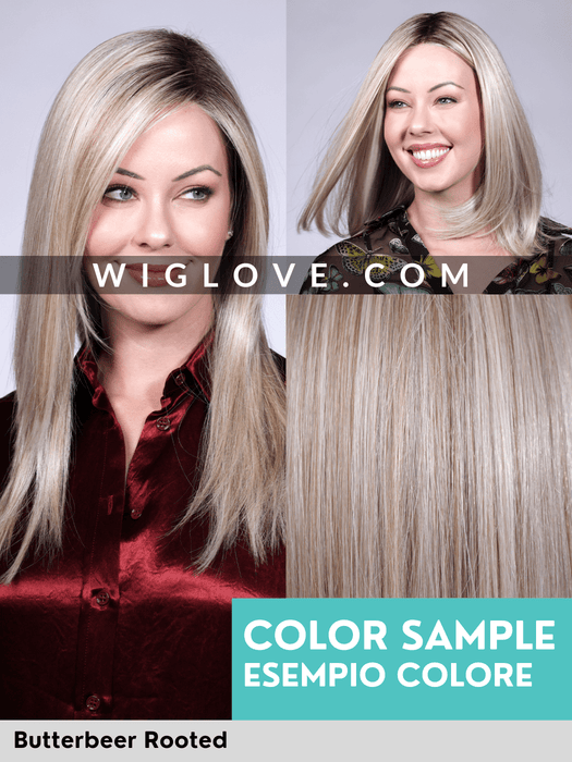 WESTWOOD - 100% fatta a mano, attaccatura estesa, antiscivolo - Wig Love - Parrucca SinteticaBrown Sugar Cookie Rooted