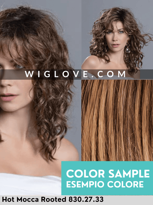 WHISPER COMFORT - attaccatura naturale, riga centrale, retro chiuso - Wig Love - Parrucca SinteticaHot Mocca Rooted
