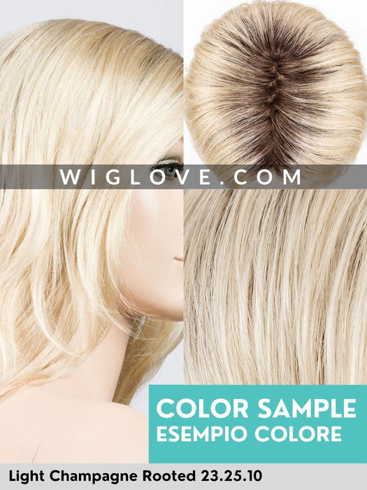 WHISPER COMFORT - attaccatura naturale, riga centrale, retro chiuso - Wig Love - Parrucca SinteticaSandy Blonde Rooted