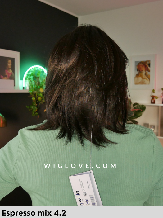 WHISPER COMFORT - attaccatura naturale, riga centrale, retro chiuso - Wig Love - Parrucca Sintetica espresso mix