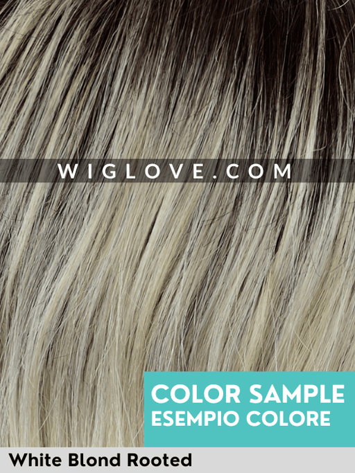 DYNAMIC - riga sinistra, no lace front - Wig Love - Parrucca SinteticaWhite Blond Rooted