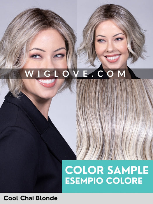 WINDTOUR - attaccatura estesa, doppio monofilamento, antiscivolo, retro chiuso - Wig Love - Parrucca SinteticaCool Chai Blonde Rooted