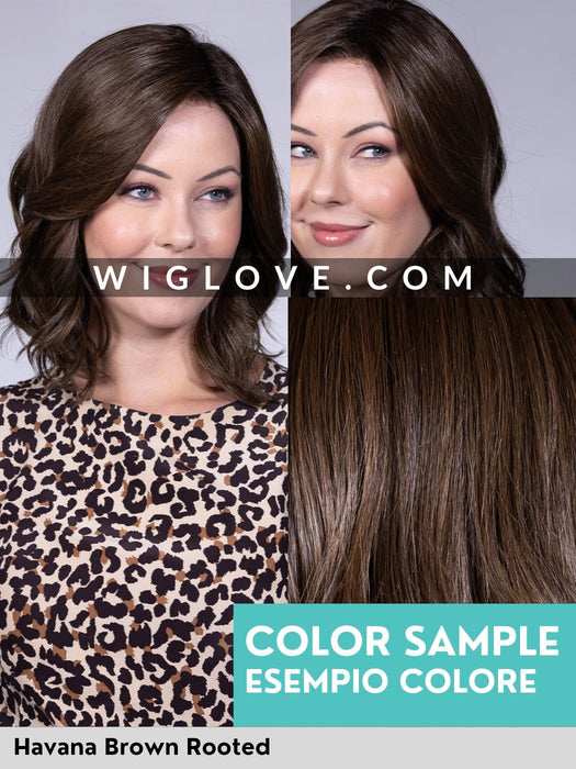 WINDTOUR - attaccatura estesa, doppio monofilamento, antiscivolo, retro chiuso - Wig Love - Parrucca SinteticaHavana Brown Rooted