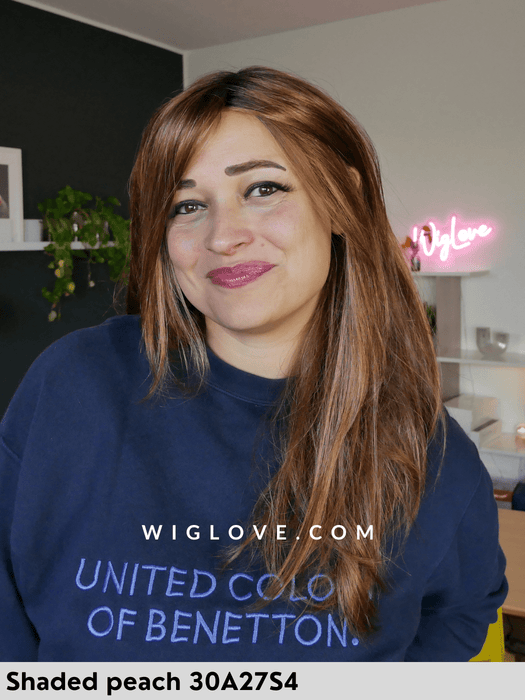 zara jon renau parrucca lunga sintetica tradizionale attaccatura naturale lacefront riga libera monofilamento esteso retro fatta a macchina taglia S, M,L 