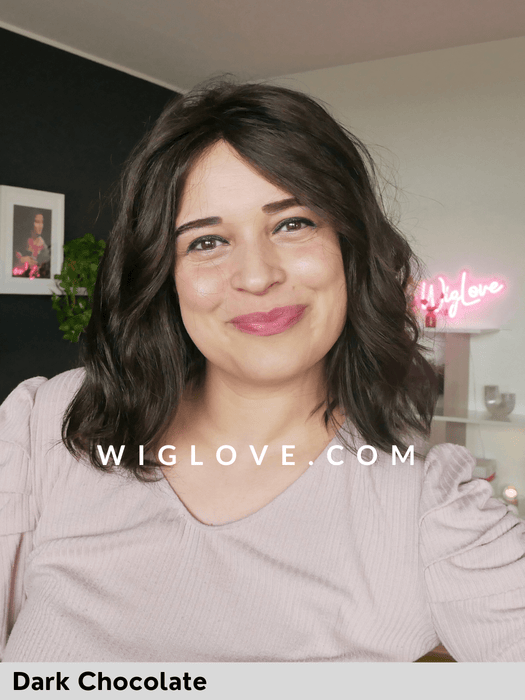 ZARA - riga a destra e attaccatura naturale I Pronta Consegna 24/48 ore - Wig Love - Parrucca SinteticaDark Chocolate