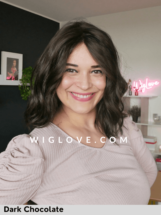 ZARA - riga a destra e attaccatura naturale I Pronta Consegna 24/48 ore - Wig Love - Parrucca SinteticaDark Chocolate