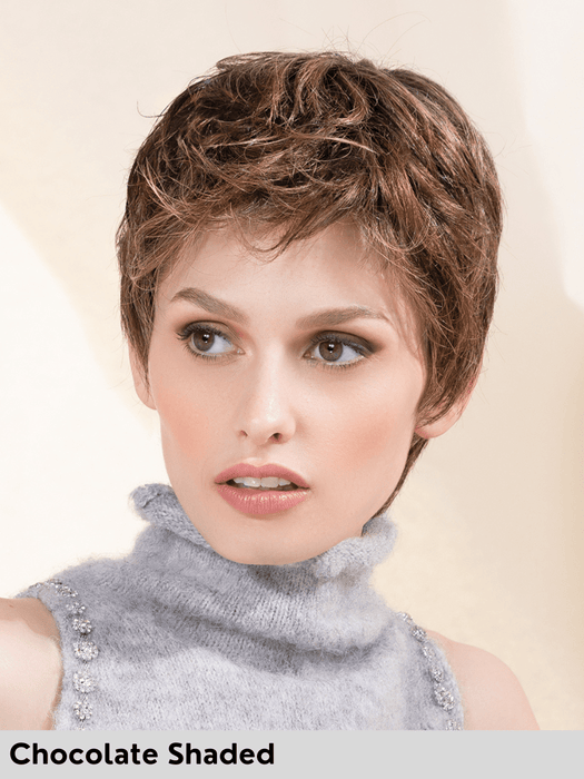 ZOE MONO - attaccatura naturale, riga libera e retro chiuso - Wig Love - Parrucca SinteticaChocolate Shaded
